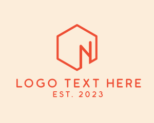 Hexagon Professional Letter N logo