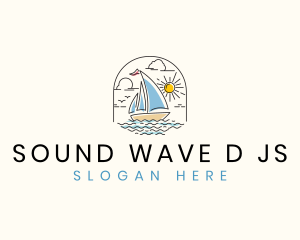 Sailboat Ocean Yacht  logo design