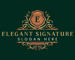 Elegant Ornamental Crest logo design