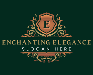 Elegant Ornamental Crest logo design