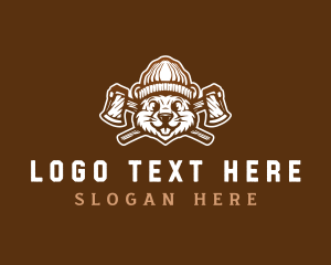 Beaver Lumberjack Logging logo