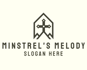 Medieval Cross Crest logo design