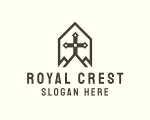 Medieval Cross Crest logo design