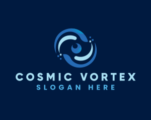 Digital Eye Security Vortex logo design