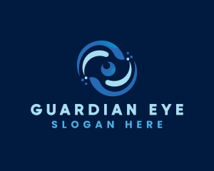 Digital Eye Security Vortex logo design