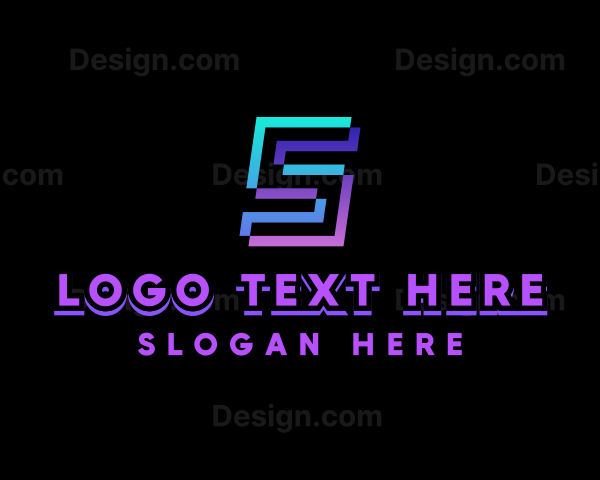 Modern Digital Pixel Letter S Logo