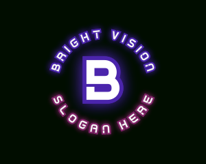 Bright Neon Night Club logo design