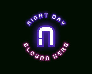 Bright Neon Night Club logo design