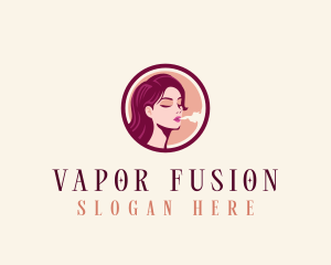 Smoking Lady Cigarette logo design