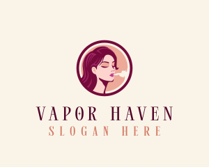 Smoking Lady Cigarette logo design