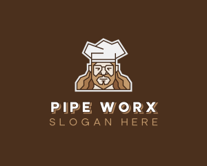 Hipster Chef Restaurant  logo design