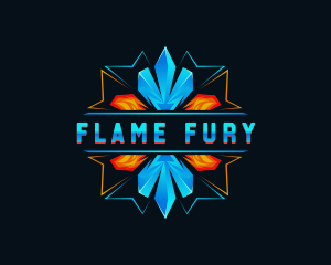 Ice Flame HVAC logo design