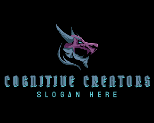 Scary Dragon Head logo design