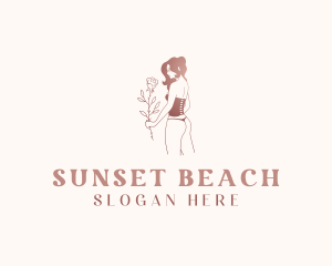 Sexy Lingerie Flower logo design