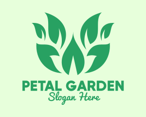 Green Organic Leaves logo design