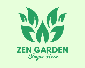 Green Organic Leaves logo design