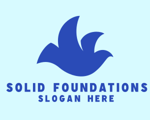 Blue Dove Bird Logo