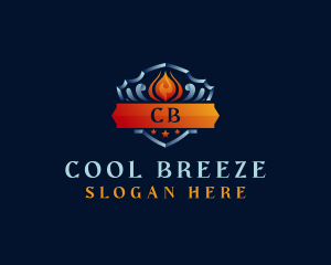 HVAC Heating Cooling logo design