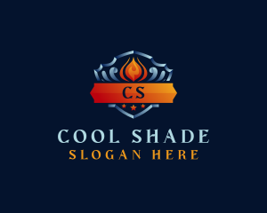 HVAC Heating Cooling logo design