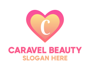 Feminine Heart Dating logo design