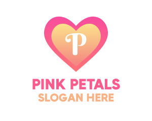 Feminine Heart Dating logo design