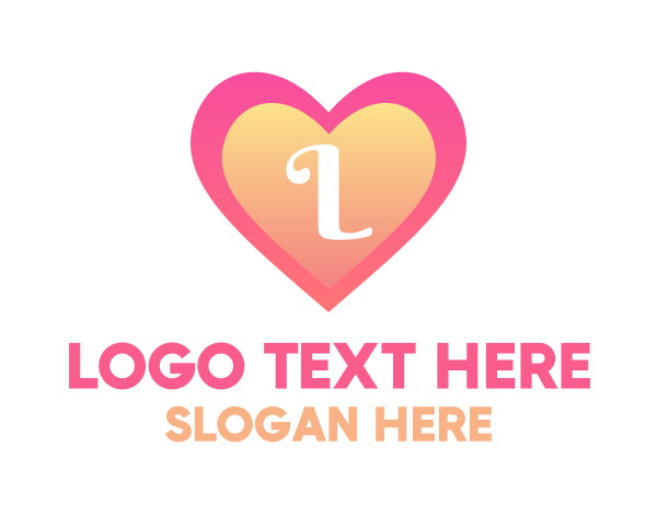 Pink Heart logo example 2