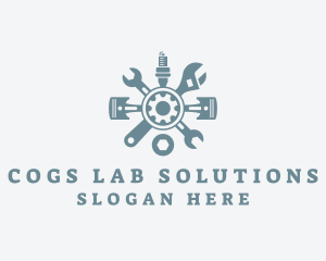 Industrial Cog Mechanic Tools  logo design