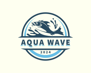 Underwater Seafood Fishing logo design