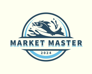 Underwater Seafood Fishing logo design