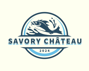 Underwater Seafood Fishing logo design