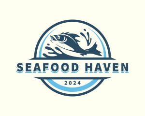 Underwater Seafood Fishing logo design