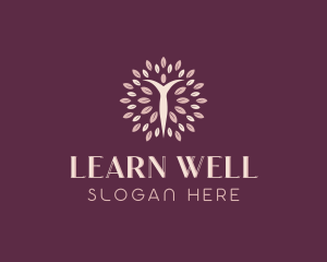 Woman Tree Yoga Wellness logo design