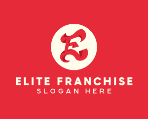 Red Fiery Letter E logo design