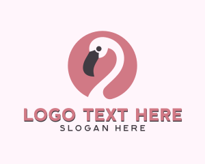 Aviary Flamingo Bird logo