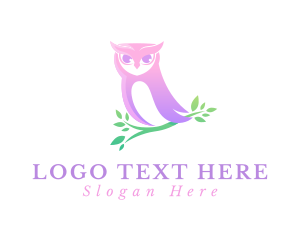 Gradient Owl Bird Logo