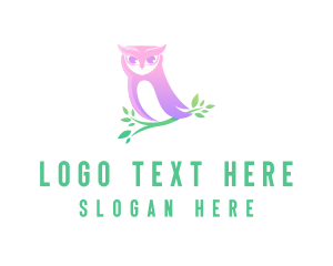 Gradient Owl Bird logo