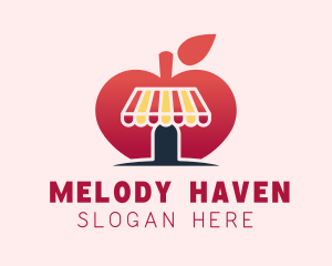 Healthy Apple Fruit Market Logo