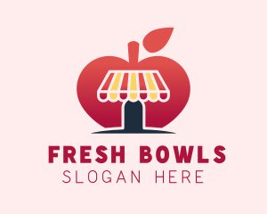 Healthy Apple Fruit Market logo design