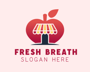 Healthy Apple Fruit Market logo design