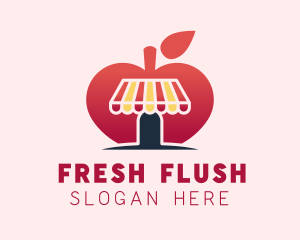 Healthy Apple Fruit Market logo design