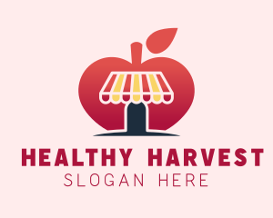 Healthy Apple Fruit Market logo design