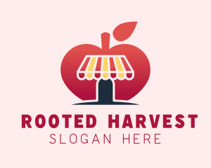 Healthy Apple Fruit Market logo design