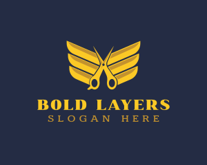 Scissors Wing Barber logo design