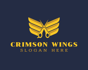 Scissors Wing Barber logo design