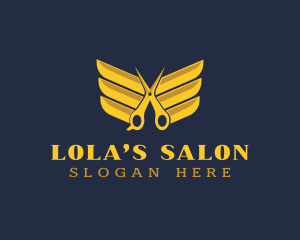 Scissors Wing Barber logo design