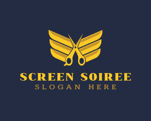 Scissors Wing Barber logo design