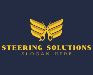 Scissors Wing Barber logo design