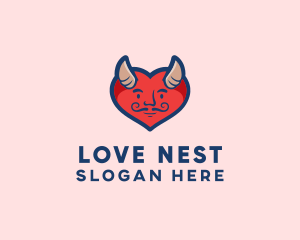 Love Heart Devil  logo design