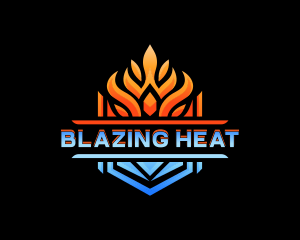 Fire Ice Heating logo design