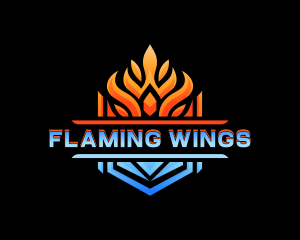 Fire Ice Heating logo design